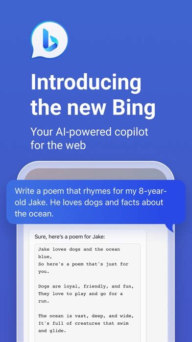 Bing Chat With Ai And Gpt 4 Iphone App