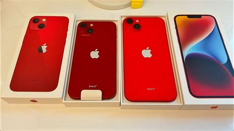 Iphone 14 Plus Vs Iphone 13 Product Red Unboxing Youtube