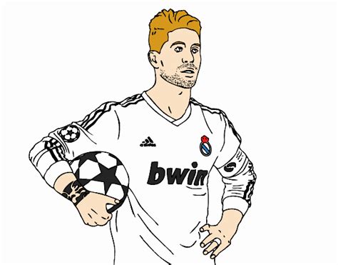 Dibujo De Sergio Ramos Del Real Madrid Pintado Por En El