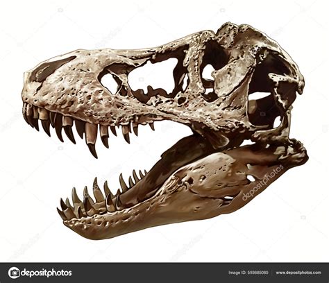 T Rex Skeleton Head Drawing