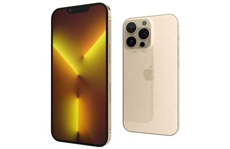 Apple Iphone 13 Pro Gold 3d Model By Reverart