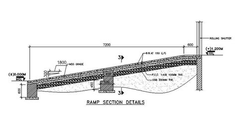 Ramp Section Cad Drawing Download Dwg File Cadbull