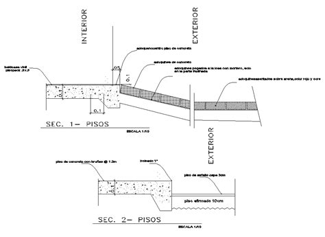 Sloping Ramp Section Cad Drawing Free Download Dwg File Cadbull