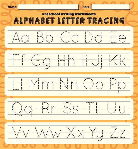 Free Alphabet Tracing Worksheets For Preschoolers Preschool