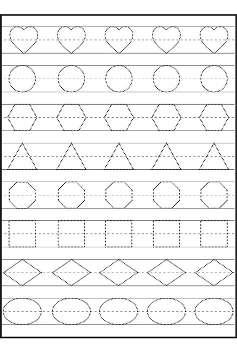 Tracing And Coloring Worksheets For Kindergarten