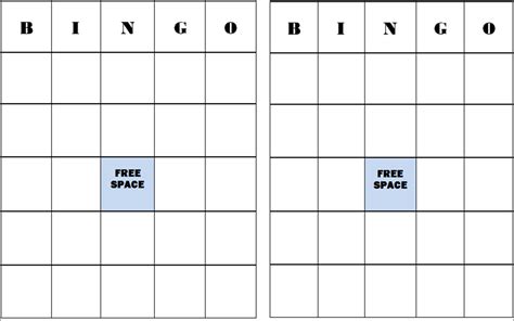 Free Printable Blank Bingo Template Create Your Own Bingo Cards Using