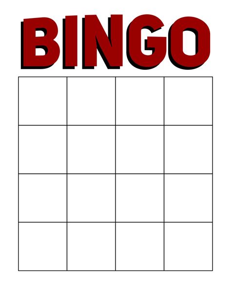 6 Best Images Of Free Printable Bingo Template Free Printable Blank