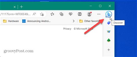 How To Disable Or Remove Bing Chat Button From Microsoft Edge Toolbar