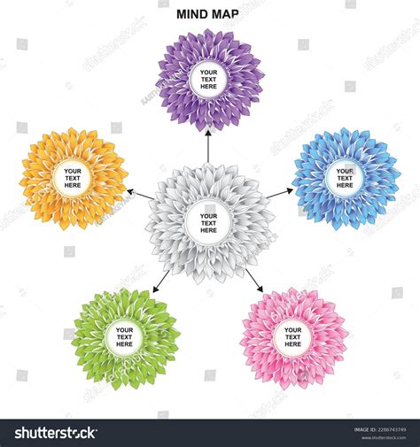 Dahlia Flower Mind Map Isolated On Stock Vector Royalty Free