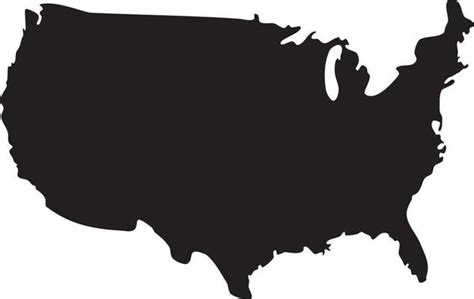 Usa Map Silhouette Vector Art Icons And Graphics For Free Download