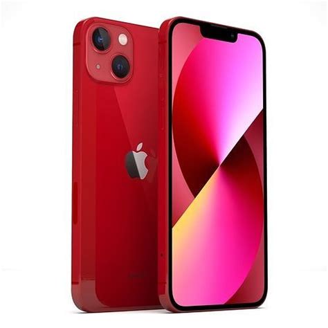 Apple Iphone 13 Red 3d Model Cgtrader