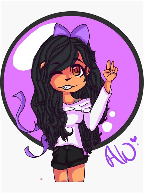 Fan Art Aphmau Drawing Aphmau Purple Hair Sticker For Sale By