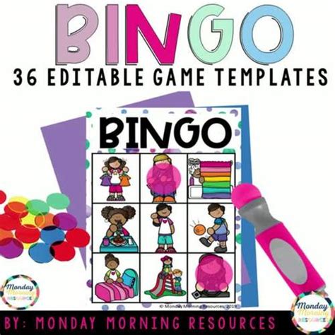 Editable Blank Bingo Game Template For All Subjects All Age Students