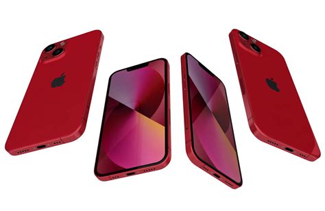 Apple Iphone 13 Red 3d Model By Reverart