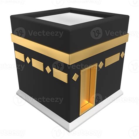 Kaaba Holy Place For Muslims In 3d Illustration Kaaba Concept Of