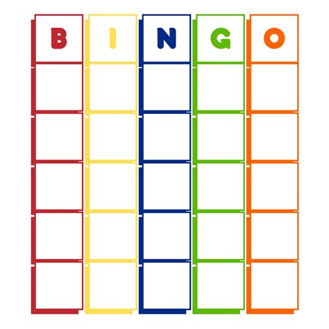 Free Printable Bingo Templates Blank