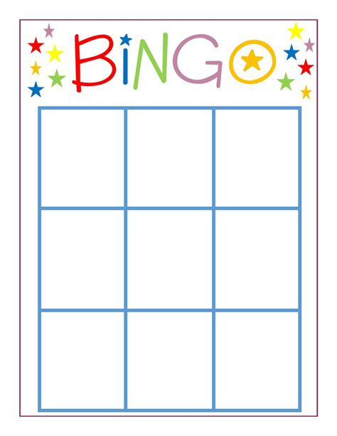 Free Printable Blank Bingo Template