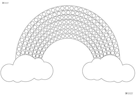 Tęcza Do Druku I Wyklejania Szablon I Kolorowanka