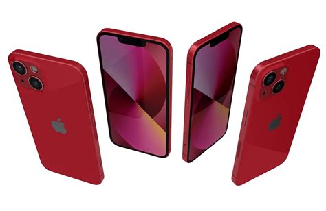 Apple Iphone 13 Red 3d Model By Reverart