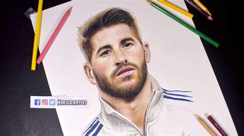 Dibujo De Sergio Ramos Speed Drawing Comentado Youtube