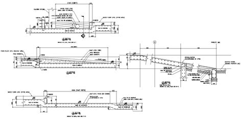 Drawing 2d Cad File Of The Scheduled Slab And Ramp Section Details