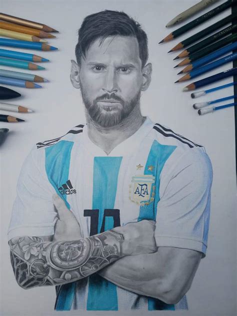 Dibujos De Messi A Lapiz Faciles