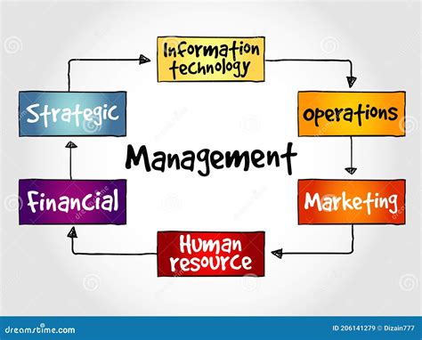 Management Mind Map Business Strategy Stock Illustration Illustration