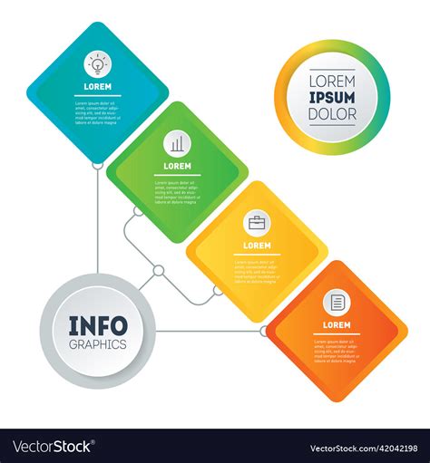 Template Of Mind Map Or Diagram Infographics Vector Image