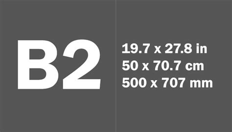 B2 Size In Cm B Paper Sizes