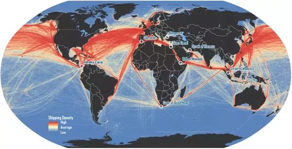 Ocean Shipping Map