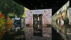 Paintings by Manet and Degas are on huge screens at the Arte Museum in Las Vegas