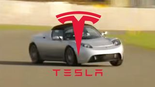 Tesla logo on an image from BBC Top Gear