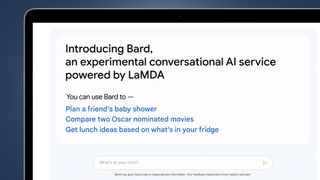 The Google Bard chatbot answering a question on a computer screen