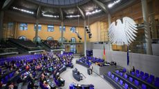 A general view of the German Bundestag in the country's Parliament building on Nov. 7, 2024.