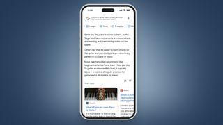The Google Bard chatbot answering a question on a phone screen