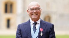 Gregg Wallace after being made a Member of the Order of the British Empire (MBE) in 2023 