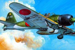 Japan, World War II, Zero, Mitsubishi, Airplane, Military, Military Aircraft, Aircraft, Japanese