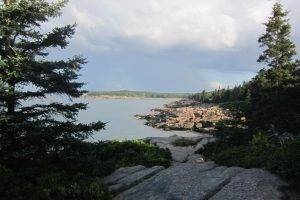 nature, Water, Trees, Island, Clouds, Landscape