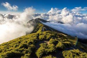 nature, Landscape, Mountain, Clouds, Lens Flare