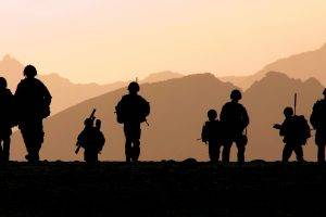 military, Silhouette, Royal Marines