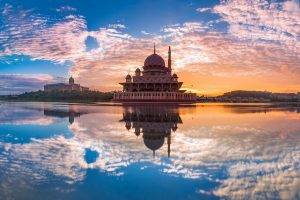 landscape, Reflection, Clouds