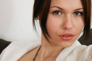 Iga Wyrwal, Brown Eyes, Brunette, Lips, Face, Women