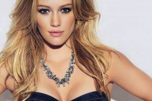 women, Model, Smooth Skin, Blonde, Hillary Duff