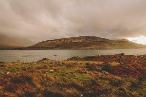 landscape, Clouds, Lake