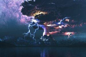 volcano, Thunder, Storm