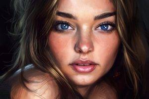 brunette, Miranda Kerr, Illustration