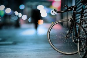 street, Bicycle, Bokeh