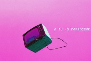 vaporwave, Pink background, TV, Depressing, Truth