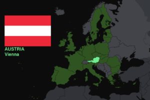 Austria, Map, Flag, Europe