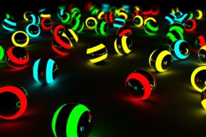 balls, Glow, 3d